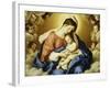 The Madonna and Child in Glory with Cherubs-Giovanni Battista Salvi da Sassoferrato-Framed Giclee Print