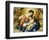 The Madonna and Child in Glory with Cherubs-Giovanni Battista Salvi da Sassoferrato-Framed Giclee Print