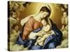 The Madonna and Child in Glory with Cherubs-Giovanni Battista Salvi da Sassoferrato-Stretched Canvas