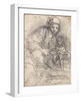 The Madonna and Child with a Carthusian Monk-Alessandro Tiarini-Framed Giclee Print