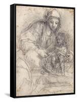 The Madonna and Child with a Carthusian Monk-Alessandro Tiarini-Framed Stretched Canvas