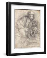 The Madonna and Child with a Carthusian Monk-Alessandro Tiarini-Framed Giclee Print