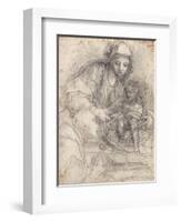 The Madonna and Child with a Carthusian Monk-Alessandro Tiarini-Framed Giclee Print