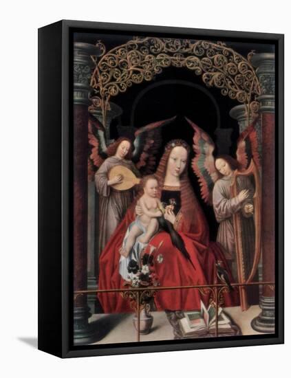 The Madonna and Child with Angels-Adriaen Isenbrandt-Framed Stretched Canvas