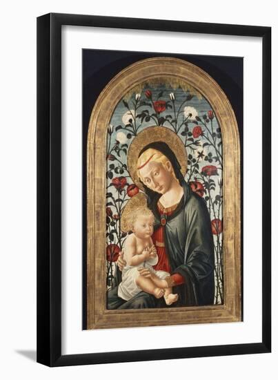 The Madonna and Child with Roses (Late 15th Century)-Cleofas Almanza-Framed Giclee Print