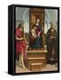 The Madonna and Child with Saint John the Baptist and Saint Nicholas of Bari, 1505-Raphael-Framed Stretched Canvas