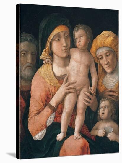 The Madonna and Child with Saints Joseph, Elizabeth, and John the Baptist-Andrea Mantegna-Stretched Canvas