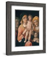 The Madonna and Child with Saints Joseph, Elizabeth, and John the Baptist-Andrea Mantegna-Framed Giclee Print