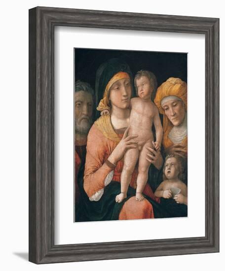 The Madonna and Child with Saints Joseph, Elizabeth, and John the Baptist-Andrea Mantegna-Framed Giclee Print