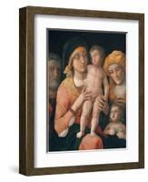 The Madonna and Child with Saints Joseph, Elizabeth, and John the Baptist-Andrea Mantegna-Framed Giclee Print