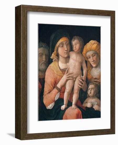 The Madonna and Child with Saints Joseph, Elizabeth, and John the Baptist-Andrea Mantegna-Framed Giclee Print