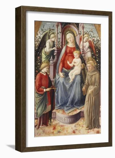 The Madonna and Child with Saints Julian and Francis-Francesco Di Stefano Pesellino-Framed Giclee Print