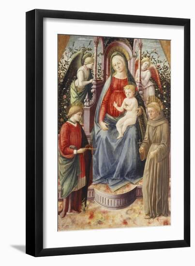 The Madonna and Child with Saints Julian and Francis-Francesco Di Stefano Pesellino-Framed Giclee Print