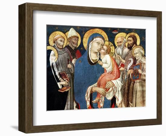 The Madonna and Child with Saints, Mid 15th Century-Sano di Pietro-Framed Giclee Print