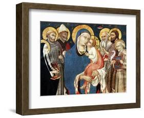 The Madonna and Child with Saints, Mid 15th Century-Sano di Pietro-Framed Giclee Print