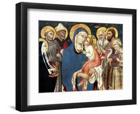 The Madonna and Child with Saints, Mid 15th Century-Sano di Pietro-Framed Giclee Print