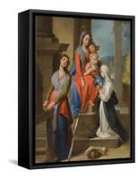 The Madonna and Child with Saints-Ventura Di Arcangelo Salimbeni-Framed Stretched Canvas
