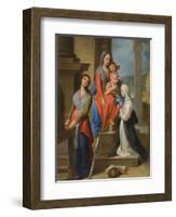 The Madonna and Child with Saints-Ventura Di Arcangelo Salimbeni-Framed Giclee Print