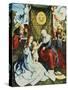 The Madonna and Child, with St. Ann, Surrounded by Angels and Donors-Bernard van Orley-Stretched Canvas
