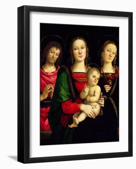 The Madonna and Child with St. John the Baptist and St. Catherine of Alexandria-Perugino-Framed Giclee Print