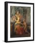 The Madonna and Child with St. John the Baptist in an Interior, Circa, 1640-Herri Met De Bles-Framed Giclee Print