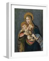 The Madonna and child with the crown of thorns and three nails-Sandro Botticelli-Framed Giclee Print