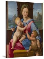 The Madonna and Child with the Infant Baptist (The Garvagh Madonn), Ca 1509-1510-Raphael-Stretched Canvas