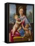 The Madonna and Child with the Infant Baptist (The Garvagh Madonn), Ca 1509-1510-Raphael-Framed Stretched Canvas