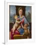 The Madonna and Child with the Infant Baptist (The Garvagh Madonn), Ca 1509-1510-Raphael-Framed Giclee Print