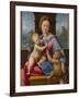 The Madonna and Child with the Infant Baptist (The Garvagh Madonn), Ca 1509-1510-Raphael-Framed Giclee Print