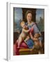 The Madonna and Child with the Infant Baptist (The Garvagh Madonn), Ca 1509-1510-Raphael-Framed Giclee Print