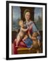 The Madonna and Child with the Infant Baptist (The Garvagh Madonn), Ca 1509-1510-Raphael-Framed Giclee Print