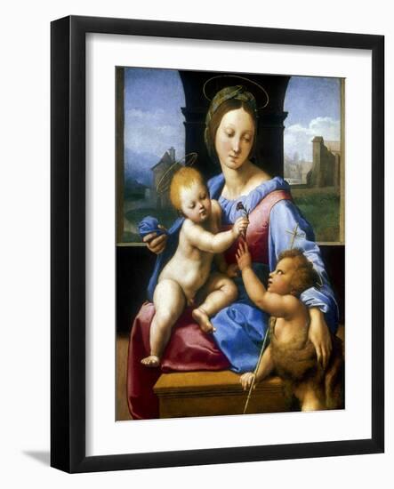 The Madonna and Child with the Infant Baptist' ('The Garvagh Madonna), C1509-1510-Raphael-Framed Giclee Print