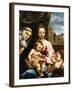 The Madonna and Child with the Infant Saint John the Baptist and Saint Catherine of Siena, C.1597-1-Rutilio Manetti-Framed Giclee Print