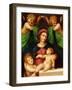 The Madonna and Child with the Infant Saint John the Baptist and Two Angels, C.1512 (Oil on Panel)-Giovanni Battista Rosso Fiorentino-Framed Giclee Print