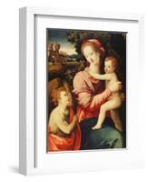 The Madonna and Child with the Infant Saint John the Baptist-Michele Tosini-Framed Giclee Print