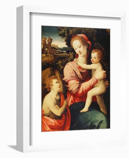 The Madonna and Child with the Infant Saint John the Baptist-Michele Tosini-Framed Giclee Print