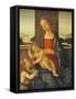 The Madonna and Child with the Infant Saint John the Baptist-Sandro Botticelli-Framed Stretched Canvas