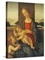 The Madonna and Child with the Infant Saint John the Baptist-Sandro Botticelli-Stretched Canvas