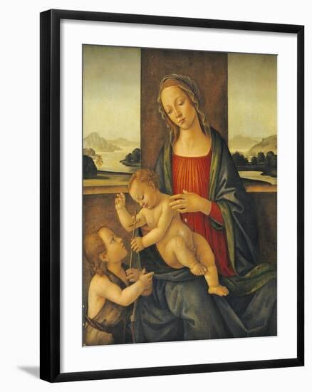 The Madonna and Child with the Infant Saint John the Baptist-Sandro Botticelli-Framed Giclee Print