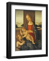 The Madonna and Child with the Infant Saint John the Baptist-Sandro Botticelli-Framed Giclee Print