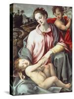 The Madonna and Child with the Infant Saint John the Baptist-Ridolfo Ghirlandaio-Stretched Canvas