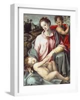 The Madonna and Child with the Infant Saint John the Baptist-Ridolfo Ghirlandaio-Framed Giclee Print