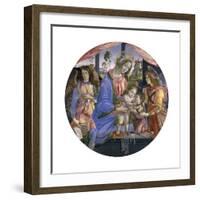 The Madonna and Child with the Infant St. John and Two Angels, Mid-1480s-Filippino Lippi-Framed Giclee Print