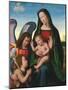 The Madonna and Child with the Young Saint John the Baptist and an Angel (Oil and Gold on Panel)-Albertinelli & Buigardini-Mounted Giclee Print