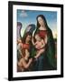 The Madonna and Child with the Young Saint John the Baptist and an Angel (Oil and Gold on Panel)-Albertinelli & Buigardini-Framed Giclee Print