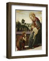 The Madonna and Child with the Young Saint John the Baptist in a Landscape-Sandro Botticelli-Framed Giclee Print