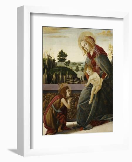 The Madonna and Child with the Young Saint John the Baptist in a Landscape-Sandro Botticelli-Framed Giclee Print