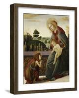 The Madonna and Child with the Young St. John the Baptish in a Landscape-Sandro Botticelli-Framed Giclee Print