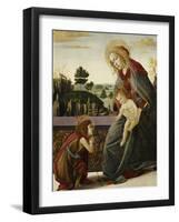 The Madonna and Child with the Young St. John the Baptish in a Landscape-Sandro Botticelli-Framed Giclee Print